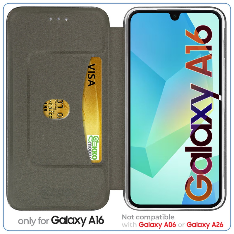 Husa pentru Samsung Galaxy A16 (A166), tip carte, inchidere Magnetica, buzunar Card, Functie Stand, Piele-Eco cu interior Microfibra, Flip Open, Bordo
