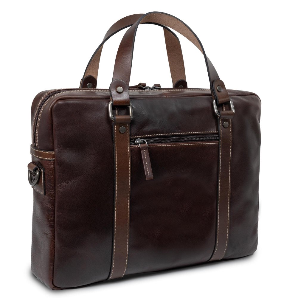 Geanta pentru laptop Valmio, piele naturală, 36x26, 5x7cm, bordou