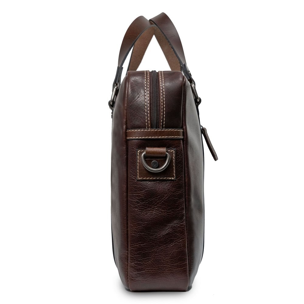 Geanta pentru laptop Valmio, piele naturală, 36x26, 5x7cm, bordou