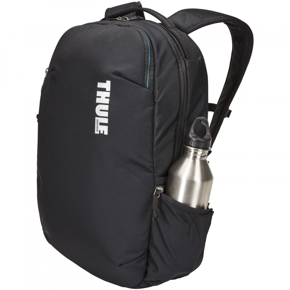 Rucsac laptop, 21MAR1040, 31x48x8 cm, 15 inch, Thule by AleXer, Nylon, Negru, breloc inclus