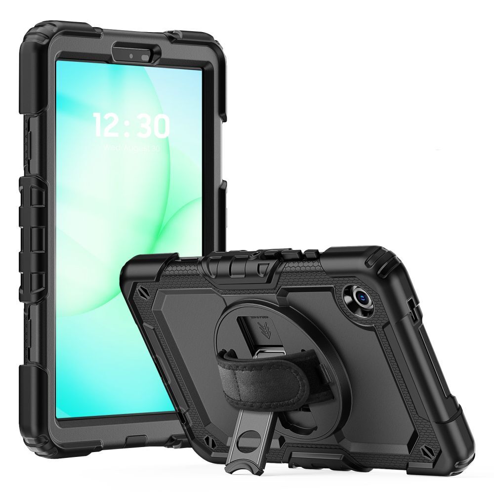 Husă tabletă Samsung Galaxy Tab A11 8.7 X133 / X135 compatibilă - SOLID360 rezistentă la șocuri, cu suport, negru