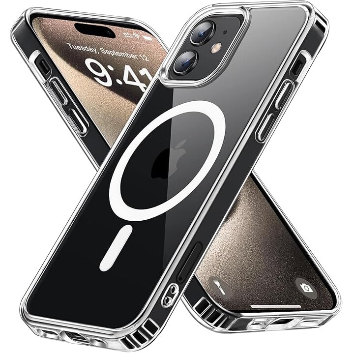 Husa protectie telefon, TPU, Pentru iPhone 11, Compatibila cu MagSafe, Transparent