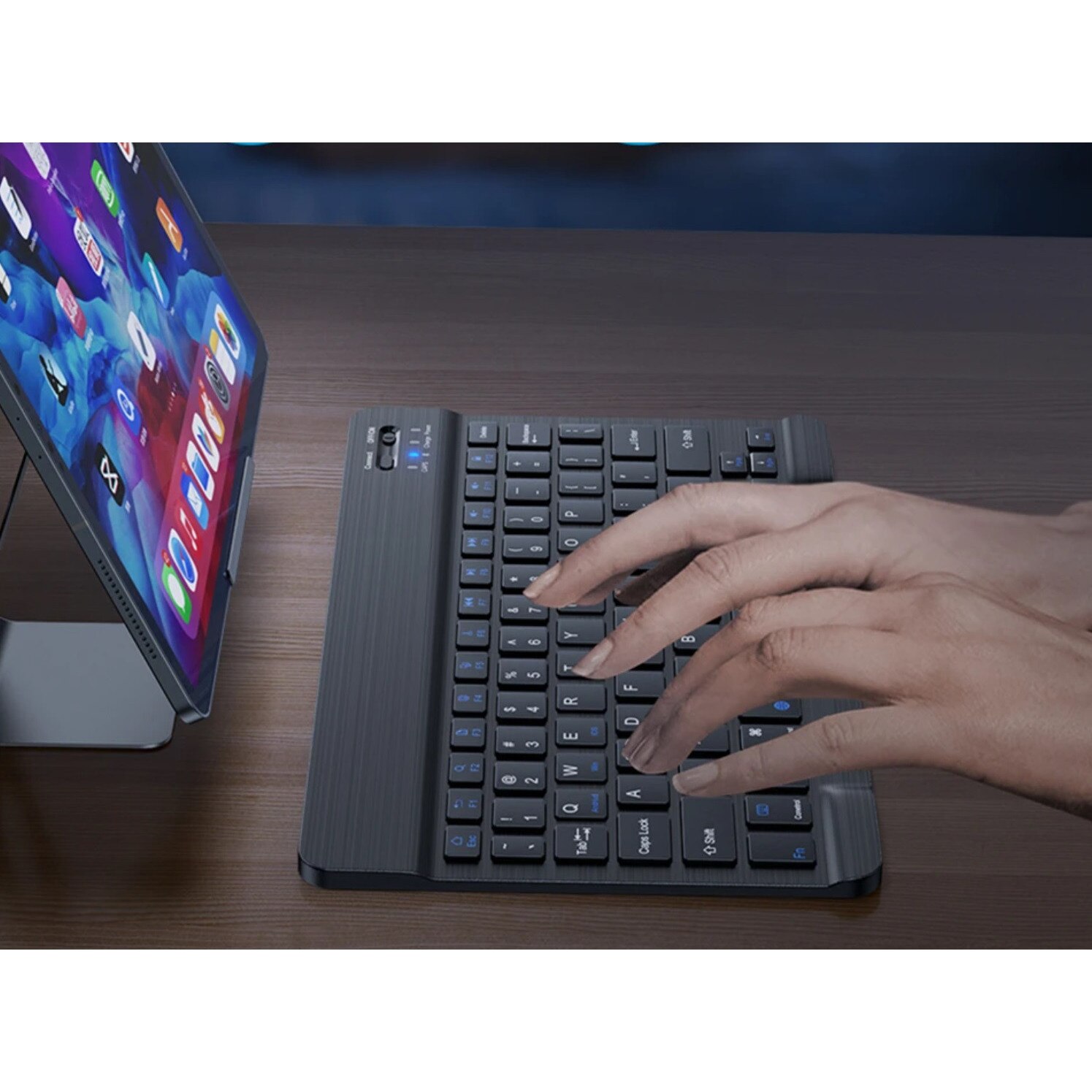 Tastatura wireless Bluetooth compatibila cu Samsung / Apple / Lenovo / Xiaomi / Huawei – compacta, portabila, fara fir