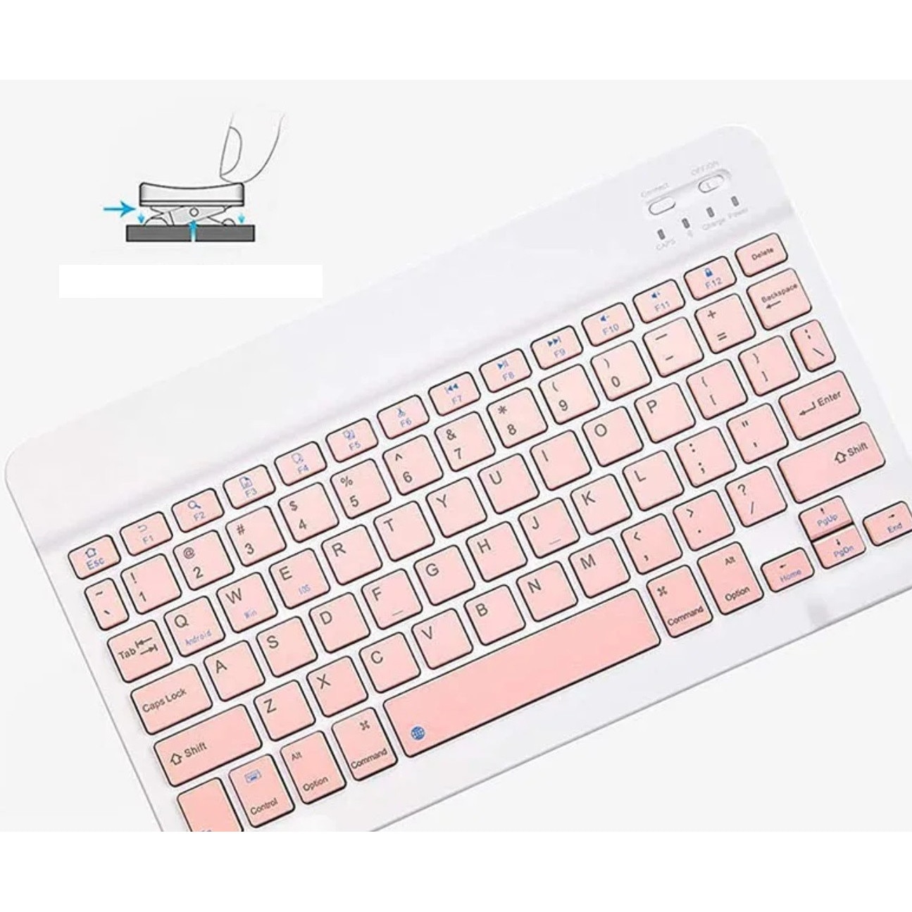 Tastatura wireless Bluetooth compatibila cu Samsung / Apple / Lenovo / Xiaomi / Huawei – compacta, portabila, fara fir