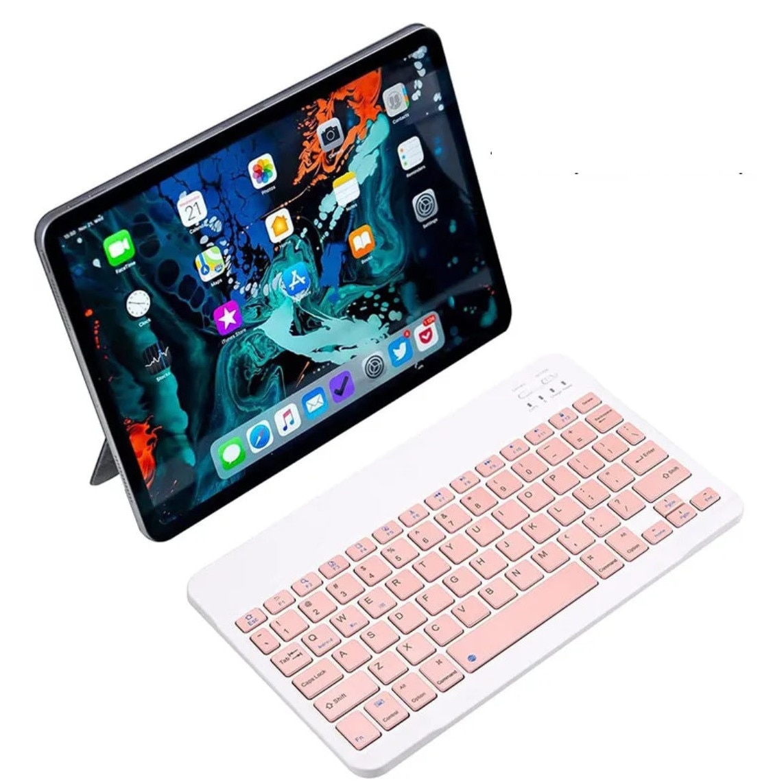 Tastatura wireless Bluetooth compatibila cu Samsung / Apple / Lenovo / Xiaomi / Huawei – compacta, portabila, fara fir