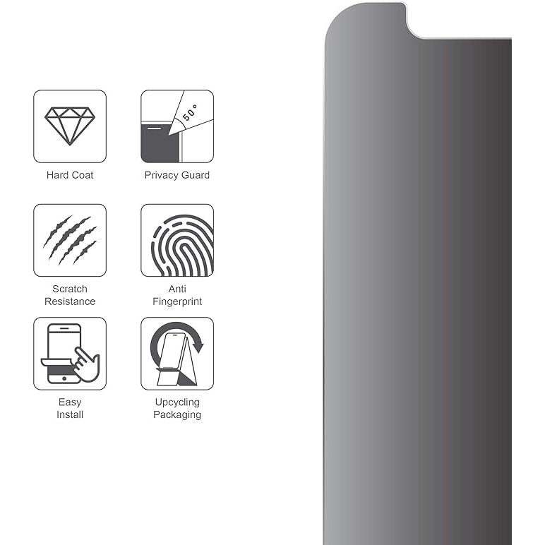 Set 2 folii privacy protectie telefon, Sticla securizata, Pentru ecran/camera, compatibil cu iPhone 15, acoperire completa
