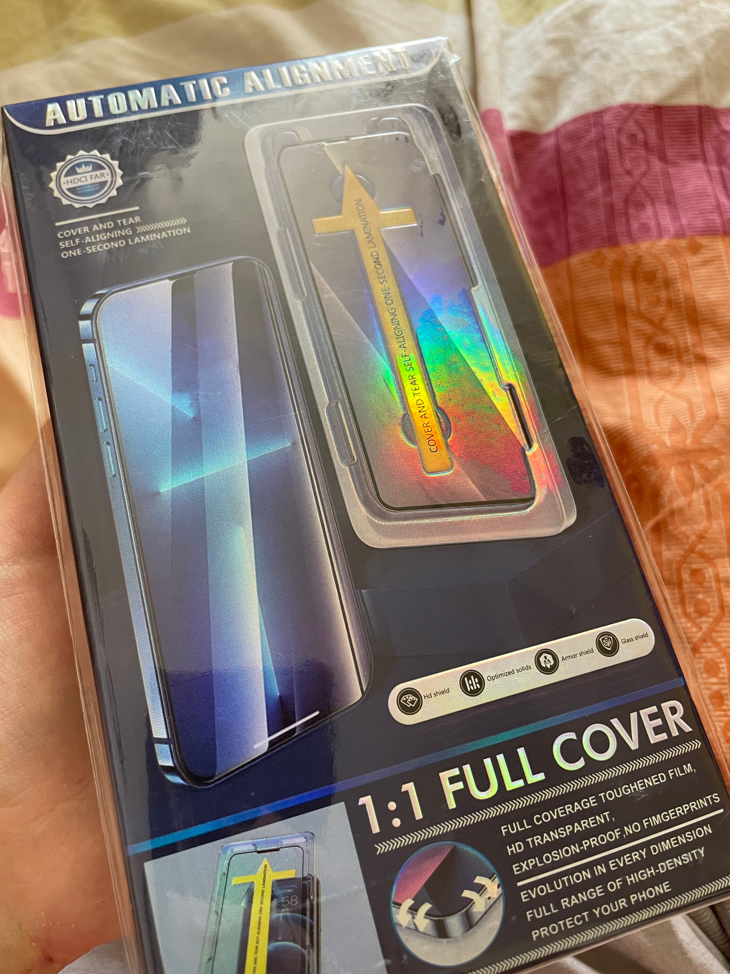 Set 2 folii privacy protectie telefon, Sticla securizata, Pentru ecran/camera, compatibil cu iPhone 15, acoperire completa