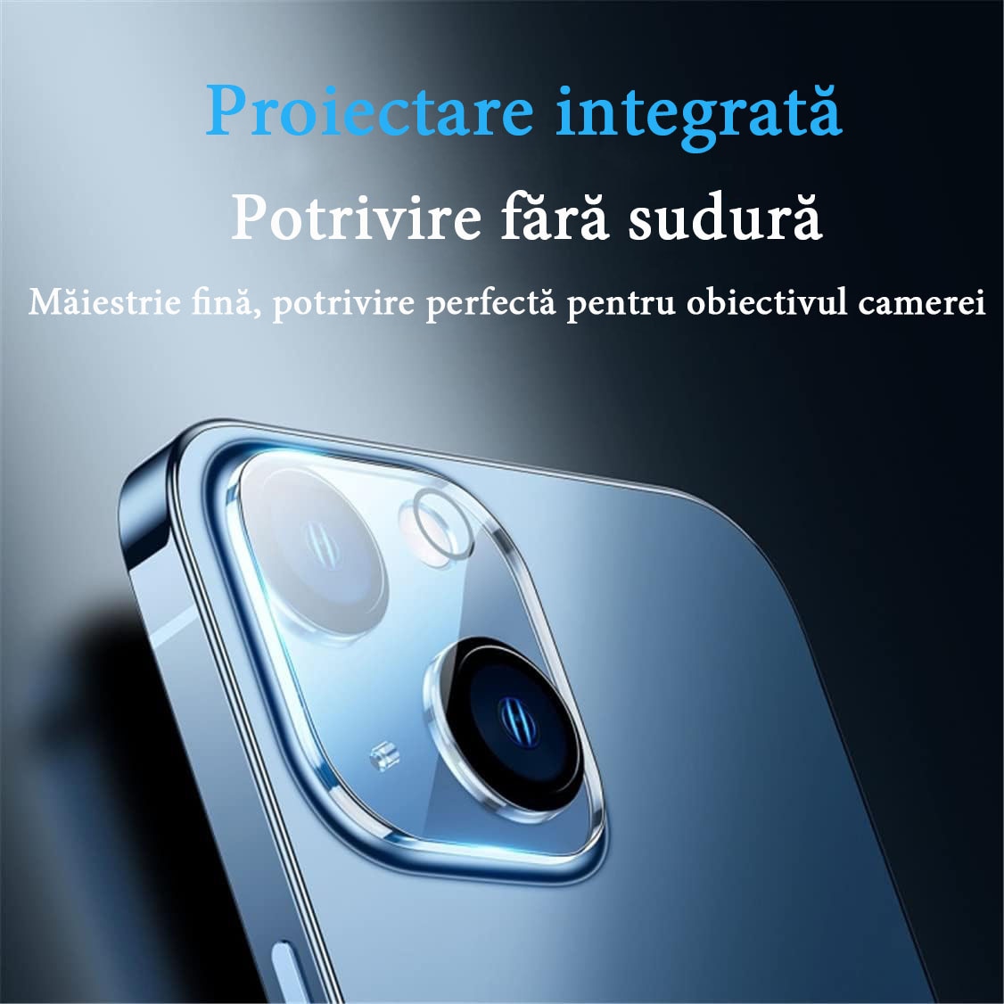 Set 2 folii privacy protectie telefon, Sticla securizata, Pentru ecran/camera, compatibil cu iPhone 15, acoperire completa