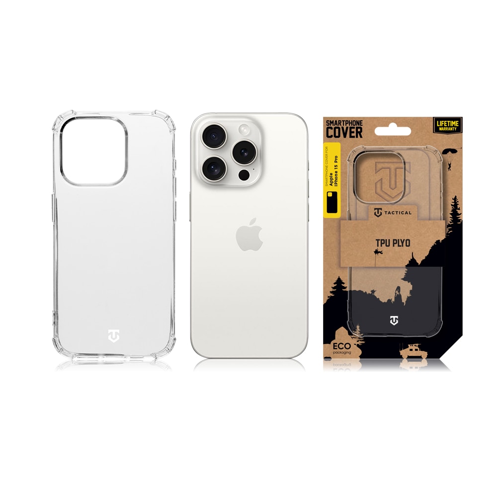 Husa de protectie Cover Tactical TPU Plyo pentru iPhone 15 Pro, Transparent