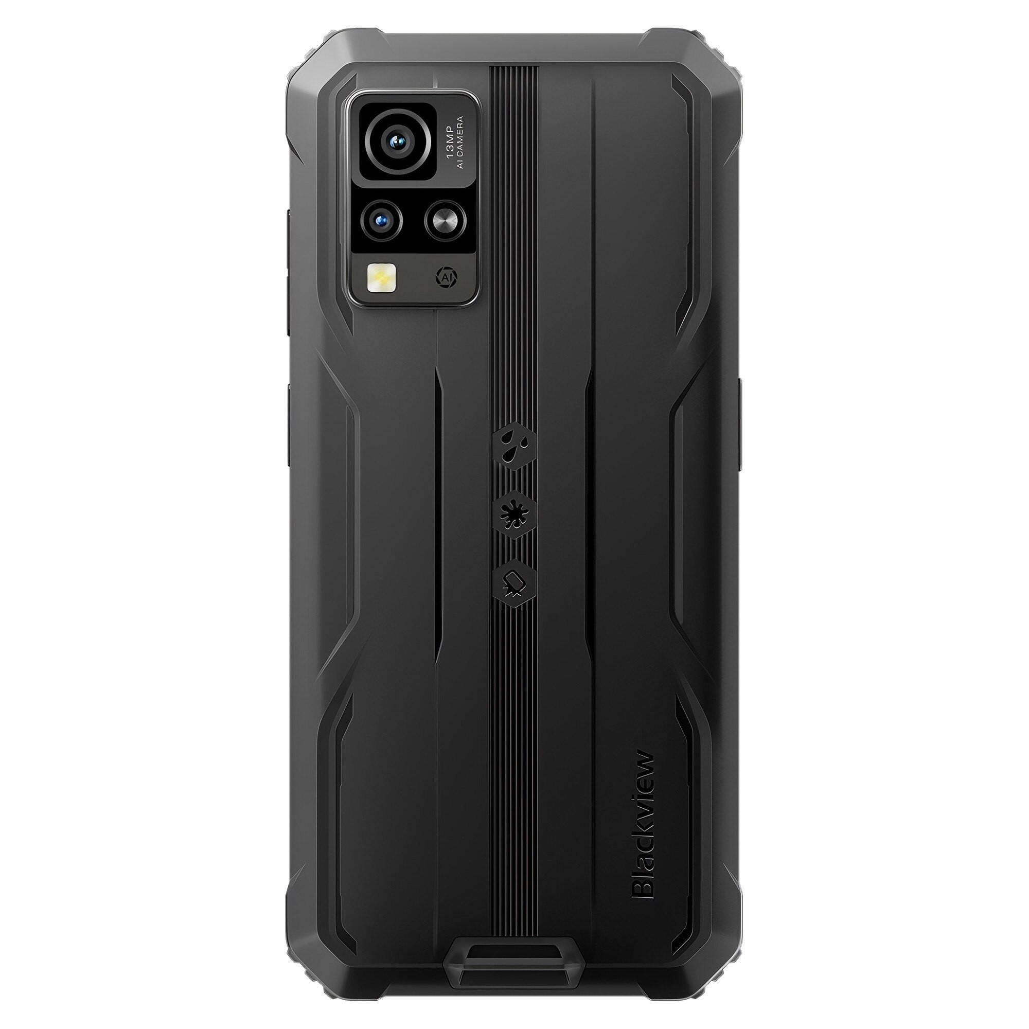 Telefon mobil Blackview BV4800 Pro, 4G, 12GB Ram(4GB + 8GB extensibili), 128GB, 6.56'' HD+, Android 14, 5180mAh, Rezistent la praf/anti-picatura/impermeabil, Deblocare amprenta/Fata ID/NFC, Negru