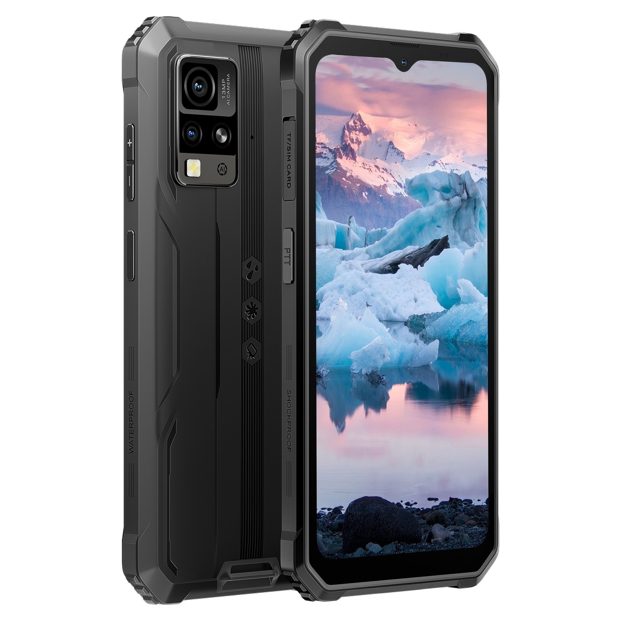 Telefon mobil Blackview BV4800 Pro, 4G, 12GB Ram(4GB + 8GB extensibili), 128GB, 6.56'' HD+, Android 14, 5180mAh, Rezistent la praf/anti-picatura/impermeabil, Deblocare amprenta/Fata ID/NFC, Negru