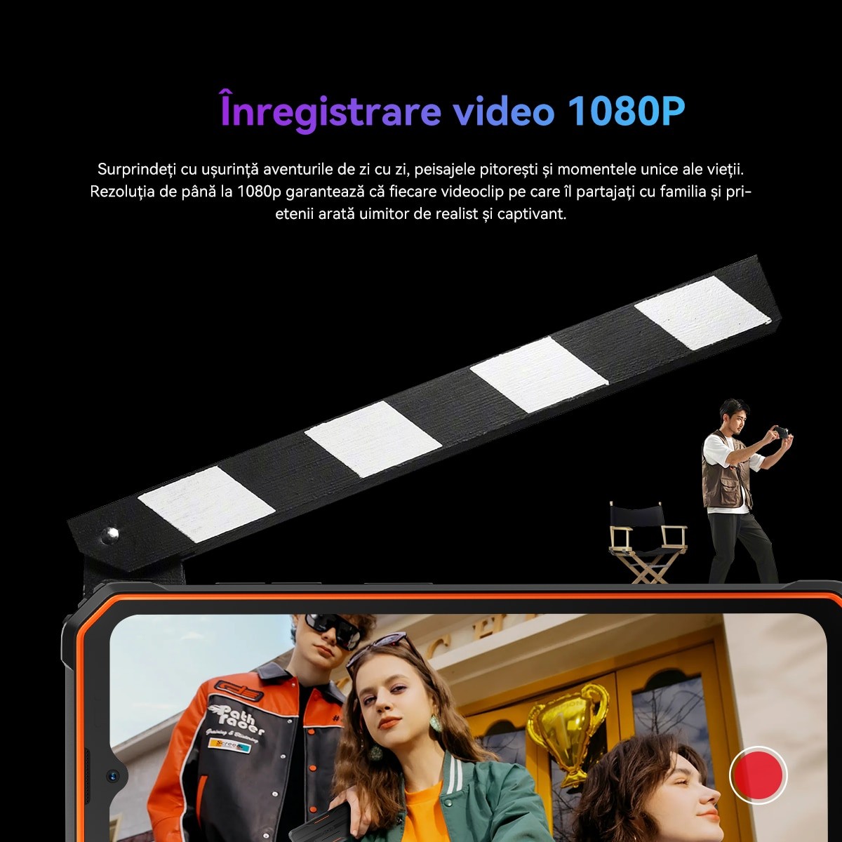 Telefon mobil Blackview BV4800 Pro, 4G, 12GB Ram(4GB + 8GB extensibili), 128GB, 6.56'' HD+, Android 14, 5180mAh, Rezistent la praf/anti-picatura/impermeabil, Deblocare amprenta/Fata ID/NFC, Negru