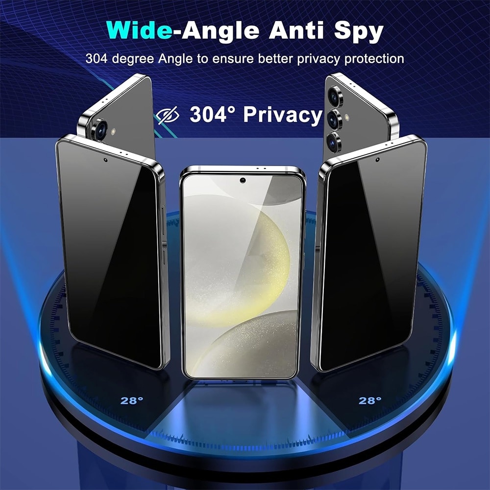 Folie High Precise PRIVACY pentru Samsung Galaxy A56, OPTIM SOLUTION, Sticla Securizata Crystal AntiSpy, Top Grade 9H Protection, Full Glue, Display Securizat, Sensitive Touch Screen, Optim Solution Premium Tech, Negru