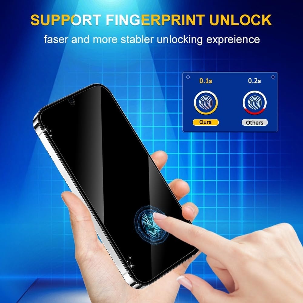 Folie High Precise PRIVACY pentru Samsung Galaxy A56, OPTIM SOLUTION, Sticla Securizata Crystal AntiSpy, Top Grade 9H Protection, Full Glue, Display Securizat, Sensitive Touch Screen, Optim Solution Premium Tech, Negru