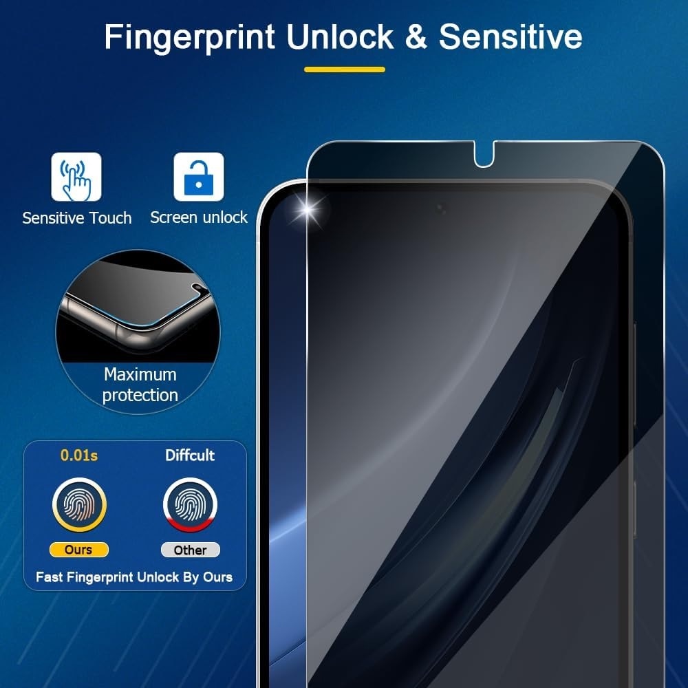 Folie High Precise PRIVACY pentru Samsung Galaxy A56, OPTIM SOLUTION, Sticla Securizata Crystal AntiSpy, Top Grade 9H Protection, Full Glue, Display Securizat, Sensitive Touch Screen, Optim Solution Premium Tech, Negru