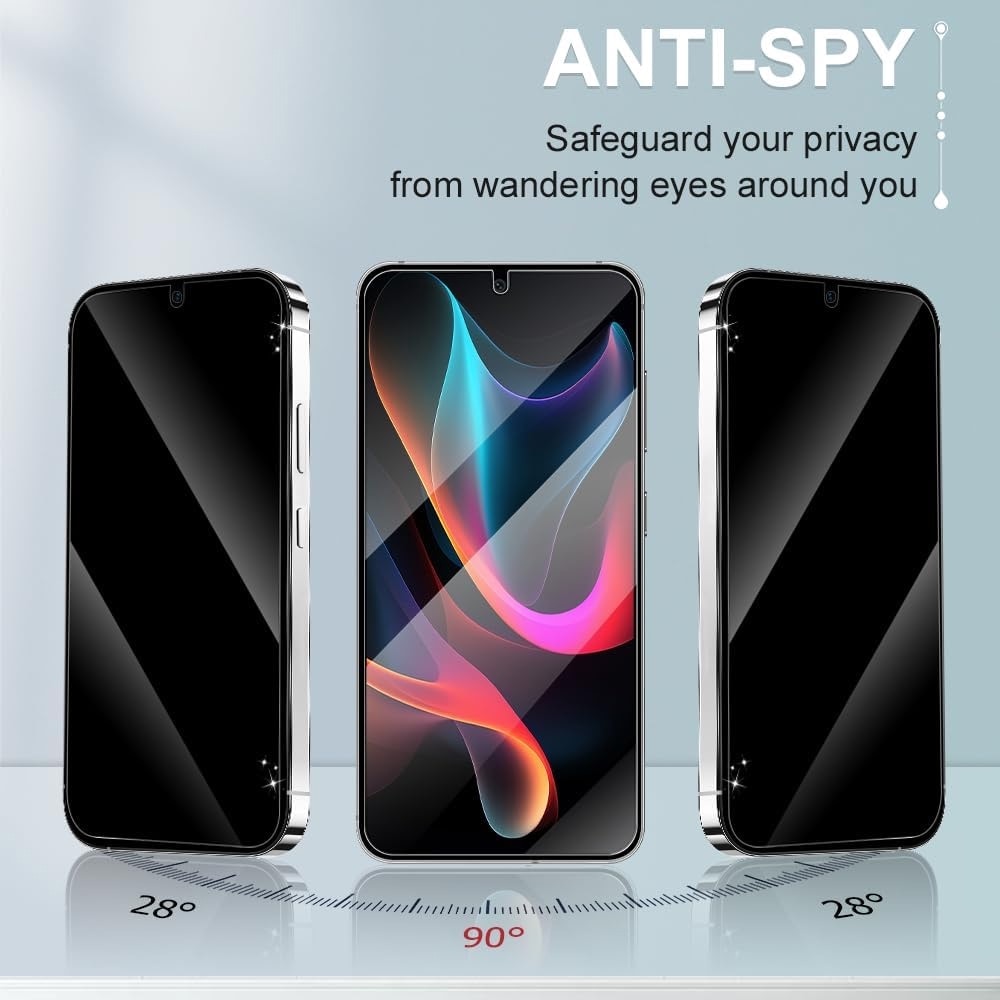 Folie High Precise PRIVACY pentru Samsung Galaxy A56, OPTIM SOLUTION, Sticla Securizata Crystal AntiSpy, Top Grade 9H Protection, Full Glue, Display Securizat, Sensitive Touch Screen, Optim Solution Premium Tech, Negru