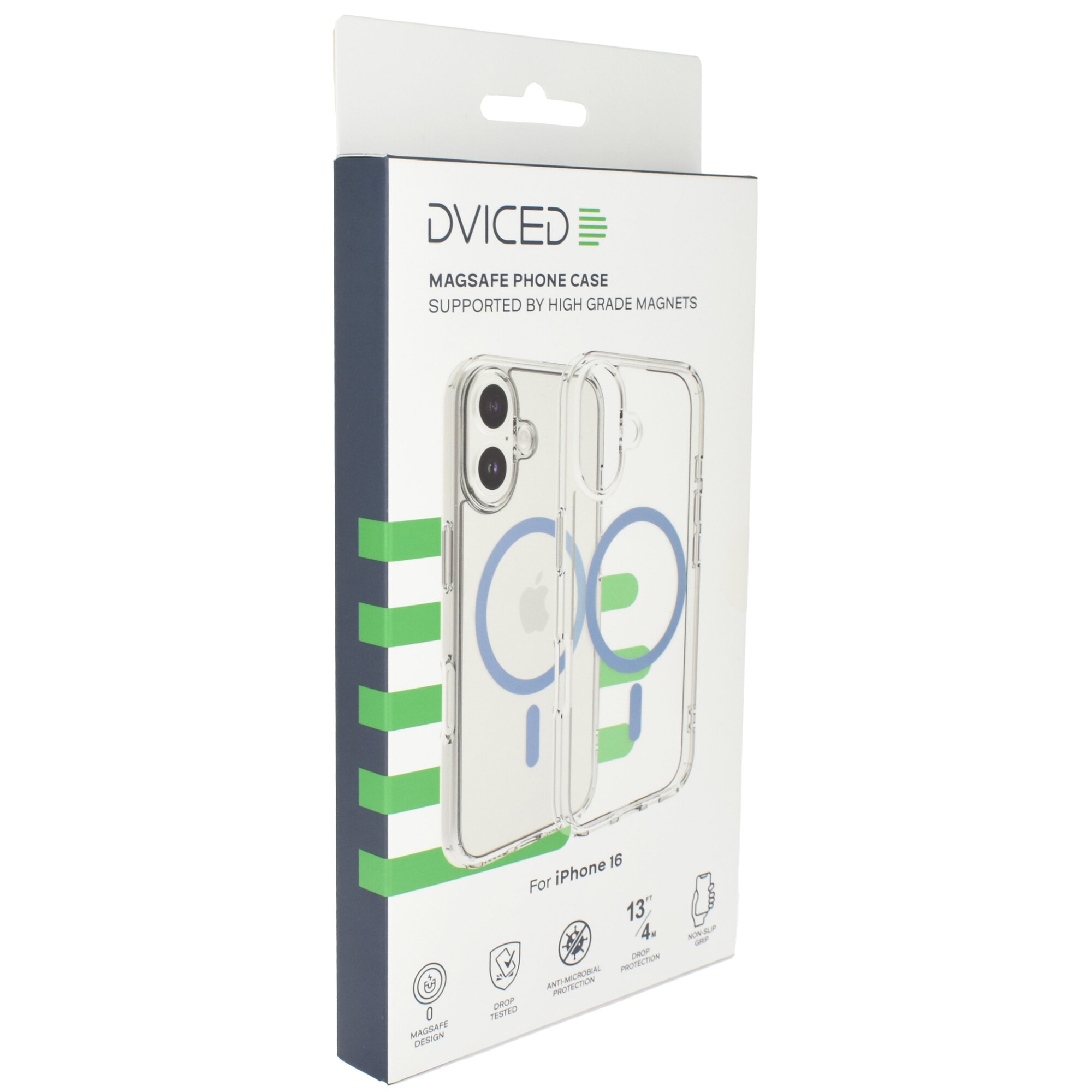 Husa de protectie Dviced, Magsafe pentru iPhone 16 clear case, Blue