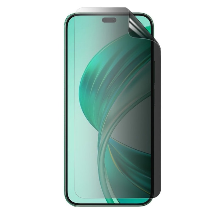 Folie Privacy Silicon Ecran pentru Honor X5 Plus, Silicon Hydrogel, Flexible Hydro-Crystal, Protectie Completa, Full Glue, Instalare usoara, Set complet pentru Instalare