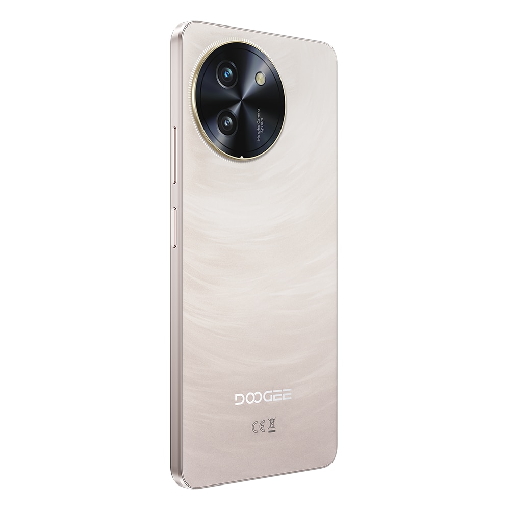 Telefon mobil Doogee Note 59 Pro, Dual SIM, 5G, Octa-Core T8200, Slim 8.6mm, 256GB, 32GB RAM (8GB + 24GB ext), 6.75-inch 120Hz, 6250mAh, NFC, Android 15, Gold