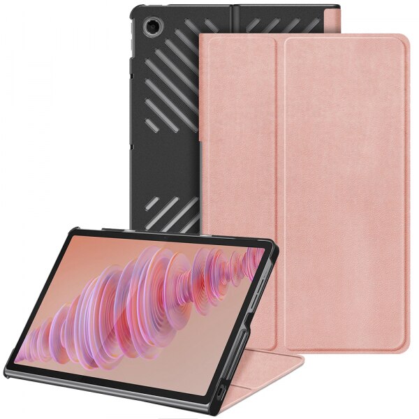 Husa pentru Lenovo Tab Plus, FoldPro, Roz