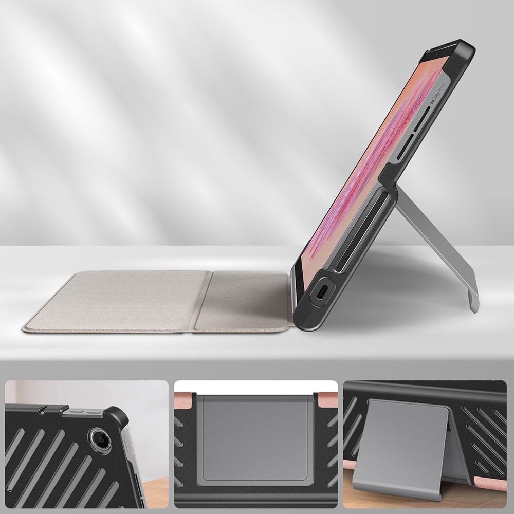 Husa pentru Lenovo Tab Plus, FoldPro, Roz