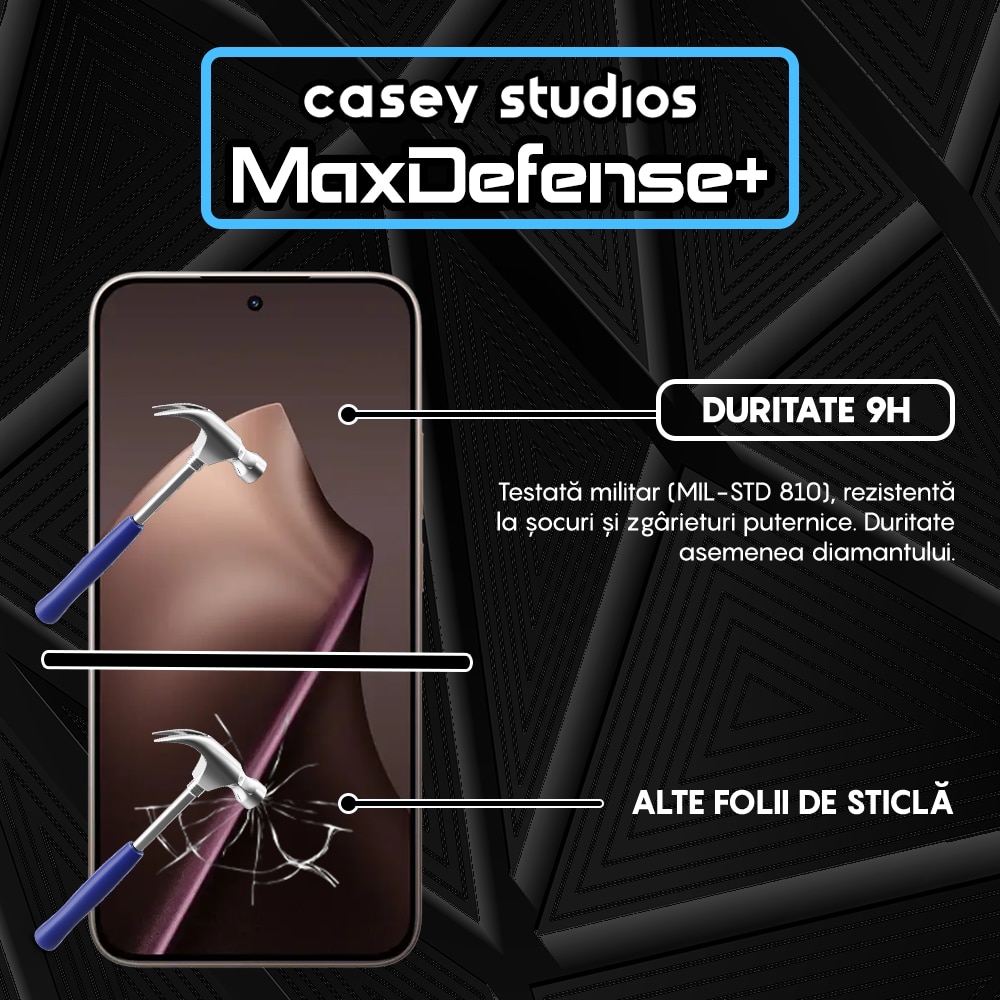 Folie Sticla CASEY STUDIOS™ compatibila cu Xiaomi 15T, Full Cover 3D, Full Glue, Sticla Securizata, Duritate Militara, Ultra HD, Protectie Profesionala Ecran 3D, Anti Zgarieturi, Anti Socuri, Margini Negre