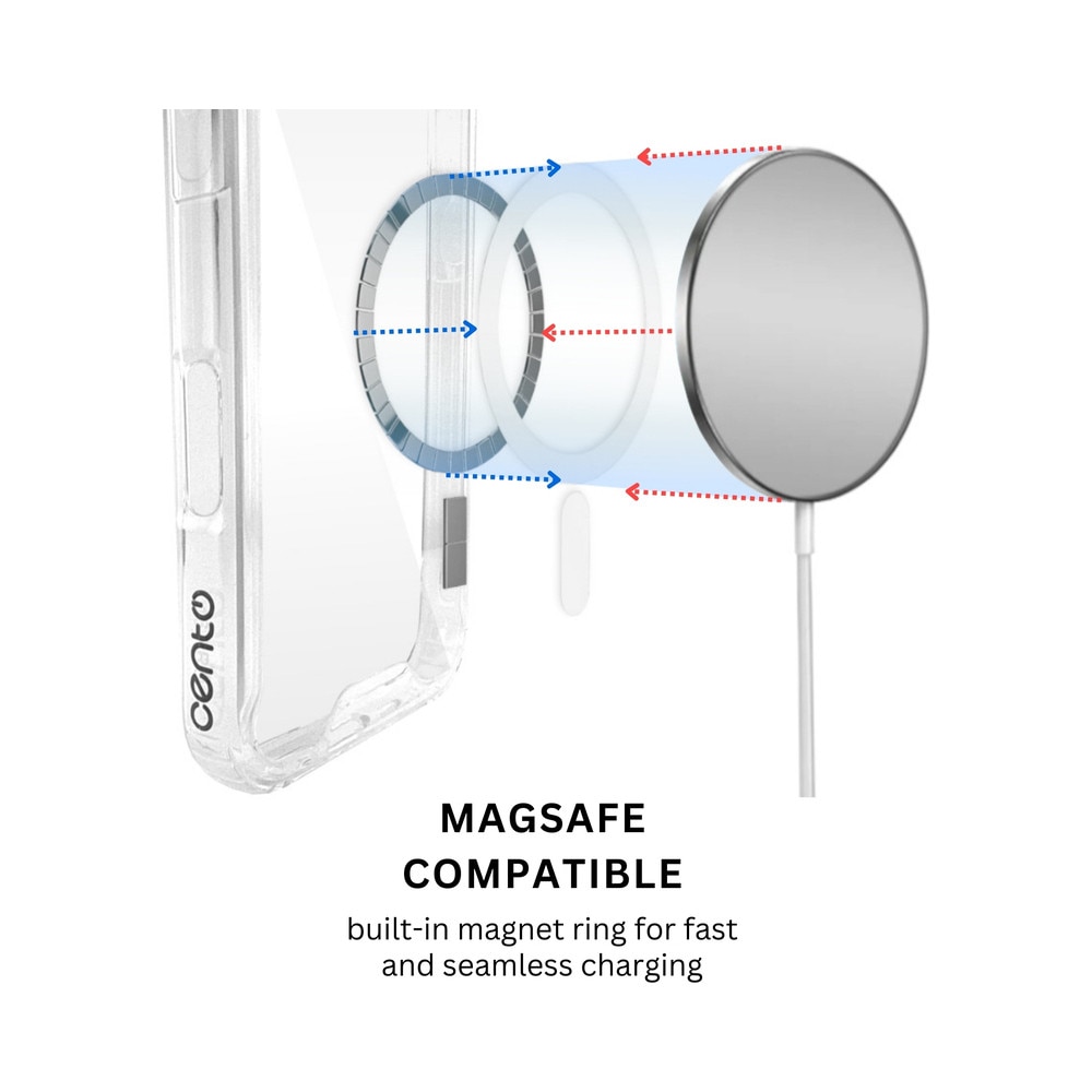 Husa CENTO ComoPlus compatibila cu Samsung S25 Ultra Transparent (MAGSAFE)