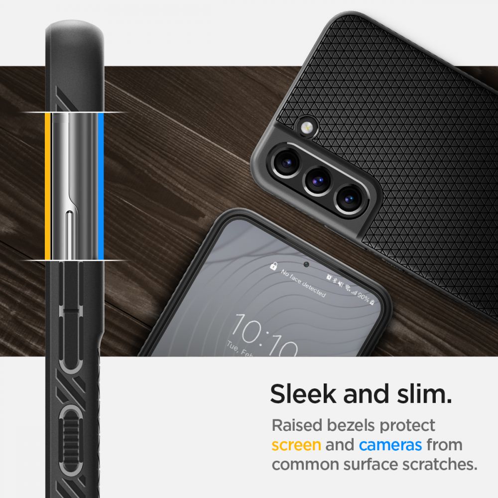 Husa, Spigen Liquid Air pentru Samsung Galaxy S22 Plus, Negru