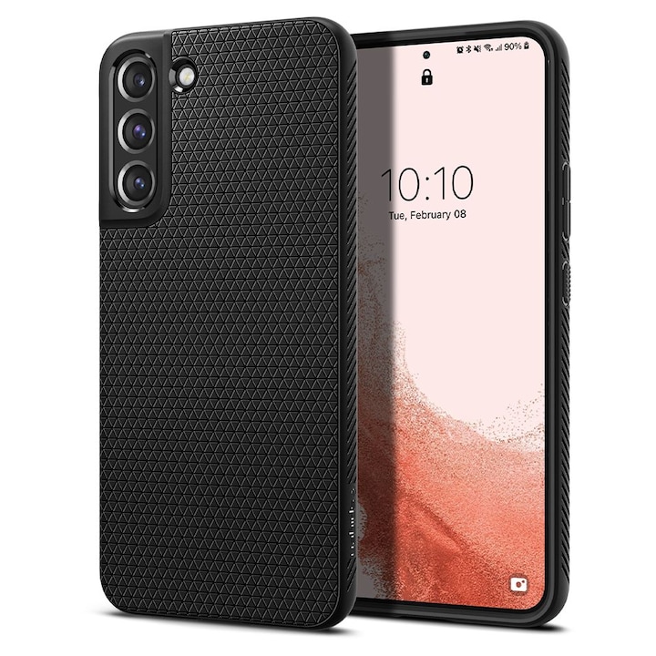 Husa, Spigen Liquid Air pentru Samsung Galaxy S22 Plus, Negru