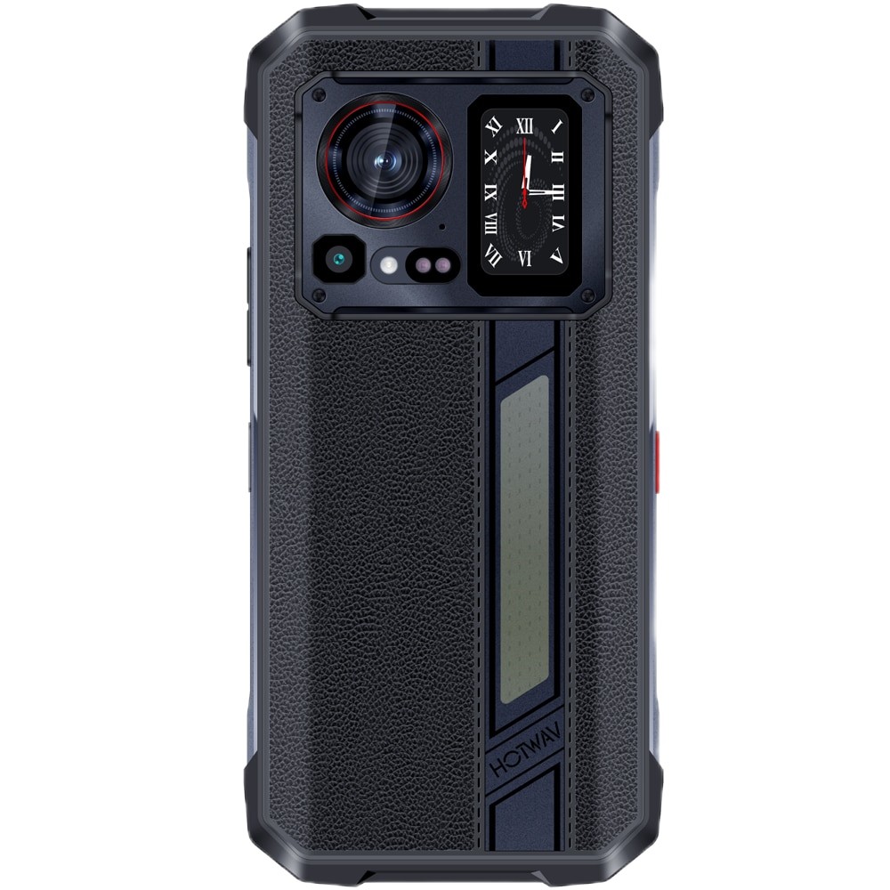 Telefon mobil HOTWAV Hyper 7 Pro Leather, Dual SIM, 5G, 6.6-inch 120Hz 2.4K IPS, Octa-Core Mediatek Dimensity 7050, 36GB RAM (16GB + 20GB ext), 256GB, Camera 200MP + 24MP IR, 10800mAh, NFC, IP68, Android 14, Black
