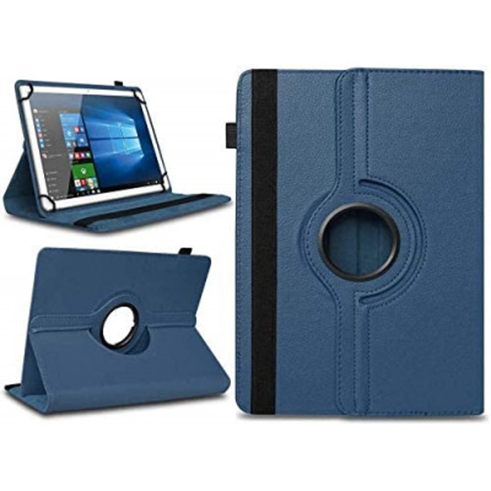 Husa Rotativa Tableta pentru Lenovo Tab 2 A8 50, Stand Portret si Landscape, Inchidere Sigura, Prindere Elastica, Smart Design, Universala 8, Albastru