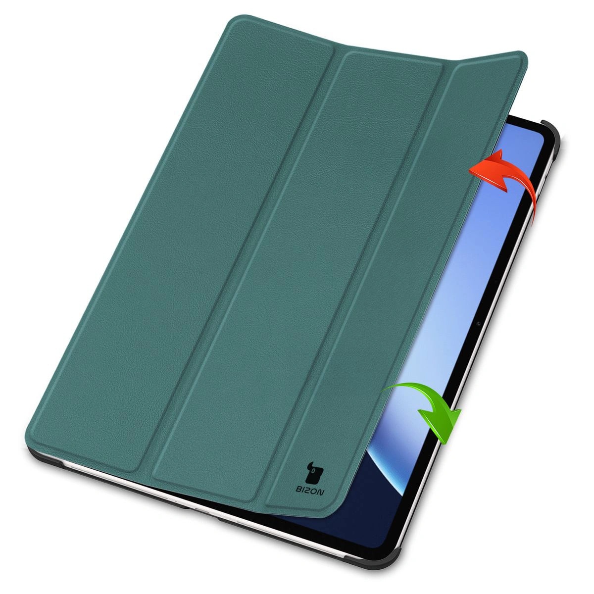 Husa tableta Bizon, verde inchis, pentru OnePlus Pad 3 / 2 Pro, OPPO Pad 4 / 4 Pro