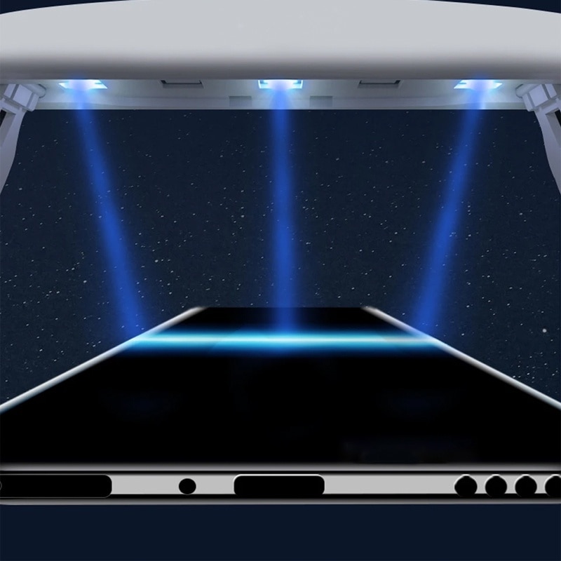 Folie protectie UV pentru Xiaomi Redmi Note 13 Pro, Optim Solution, Hidrogel cu Adeziv UV, Silicon Securizat, Kit complet, Include lampa si cablu tip C, Shock Absorbing, Long-Term Tested, Textura Sticla, Clear