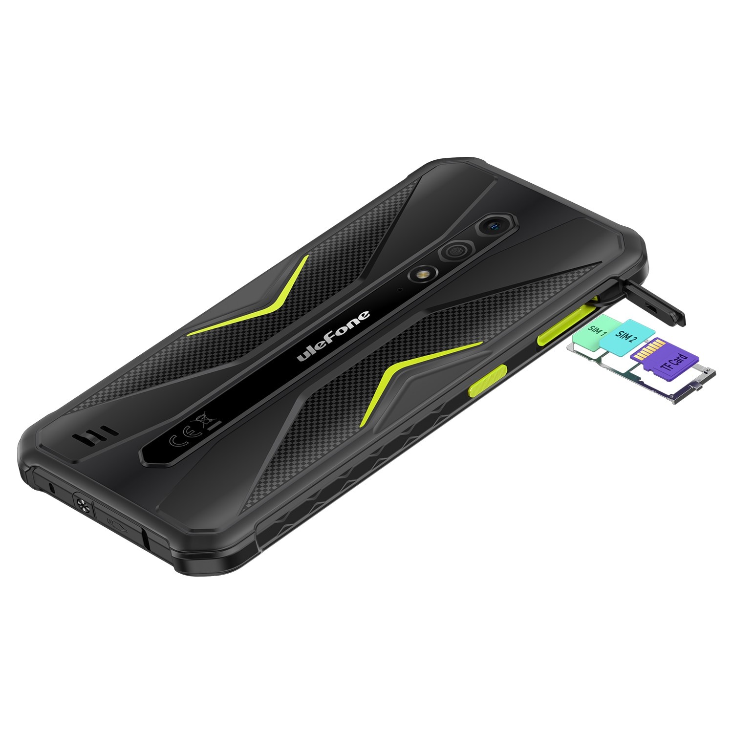 Telefon mobil Ulefone Armor X12 Pro, Dual SIM, 4G, Octa-Core Mediatek Helio G36, IPS 5.45-inch HD+, 8GB RAM (4GB + 4GB RAM), 64GB, 4860mAh, NFC, IP68, Android 13, Green