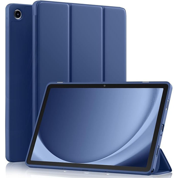 Husa pentru Samsung Galaxy Tab A11 8, 7 inch 2025, TPU Smart Cover, set cu unghiuri de vizualizare dublu, Albastru intens
