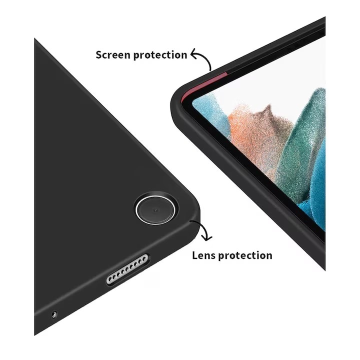 Husa pentru Samsung Galaxy Tab A11 8, 7 inch 2025, TPU Smart Cover, set cu unghiuri de vizualizare dublu, Negru