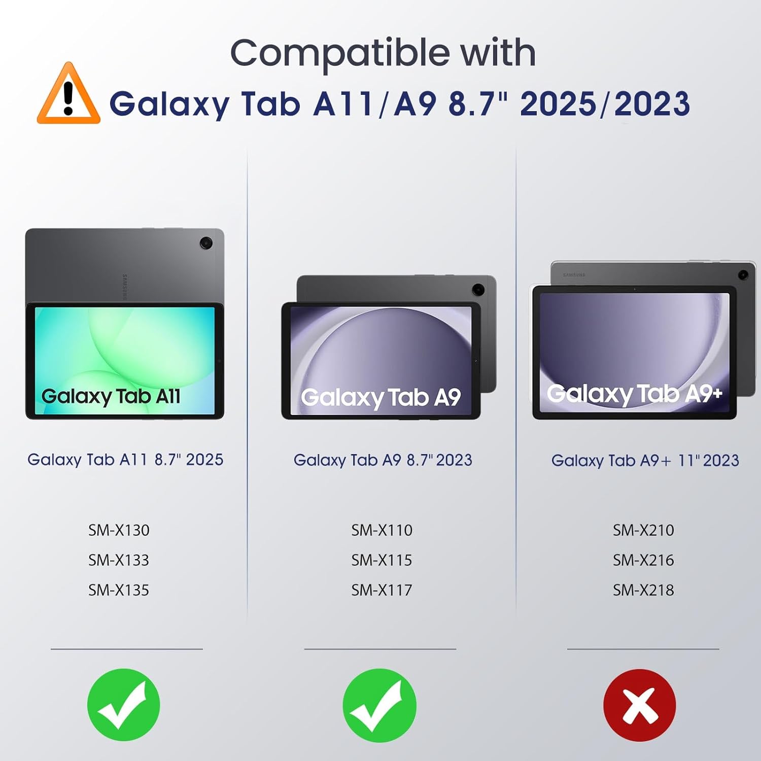 Husa pentru Samsung Galaxy Tab A11 8, 7 inch 2025, TPU Smart Cover, set cu unghiuri de vizualizare dublu, Negru