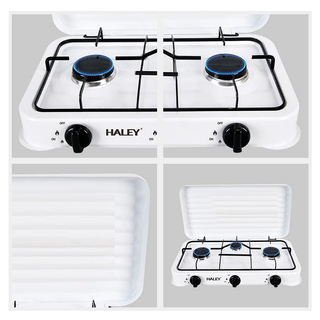 Aragaz pe Gaz HALEY HY-1520 cu 3 Arzatoare si Capac – Plita Gaz pentru Bucatarie