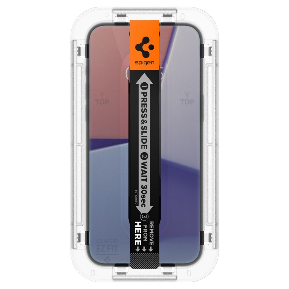 Folie sticla cu sistem de montare Case friendly Spigen GLAStR EZ FIT compatibila cu iPhone 15 Pro Privacy