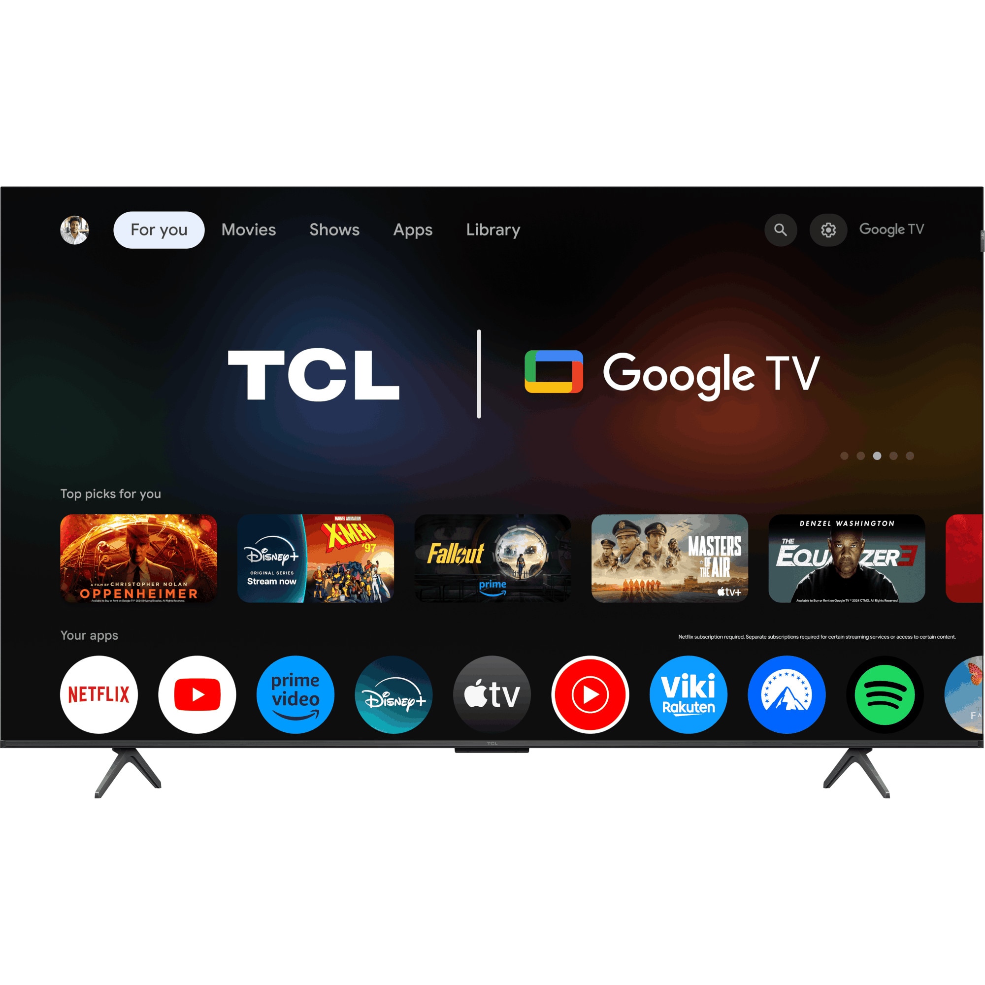 Televizor Smart QLED TCL 55T8C, 139 cm, Ultra HD 4K, Clasa F