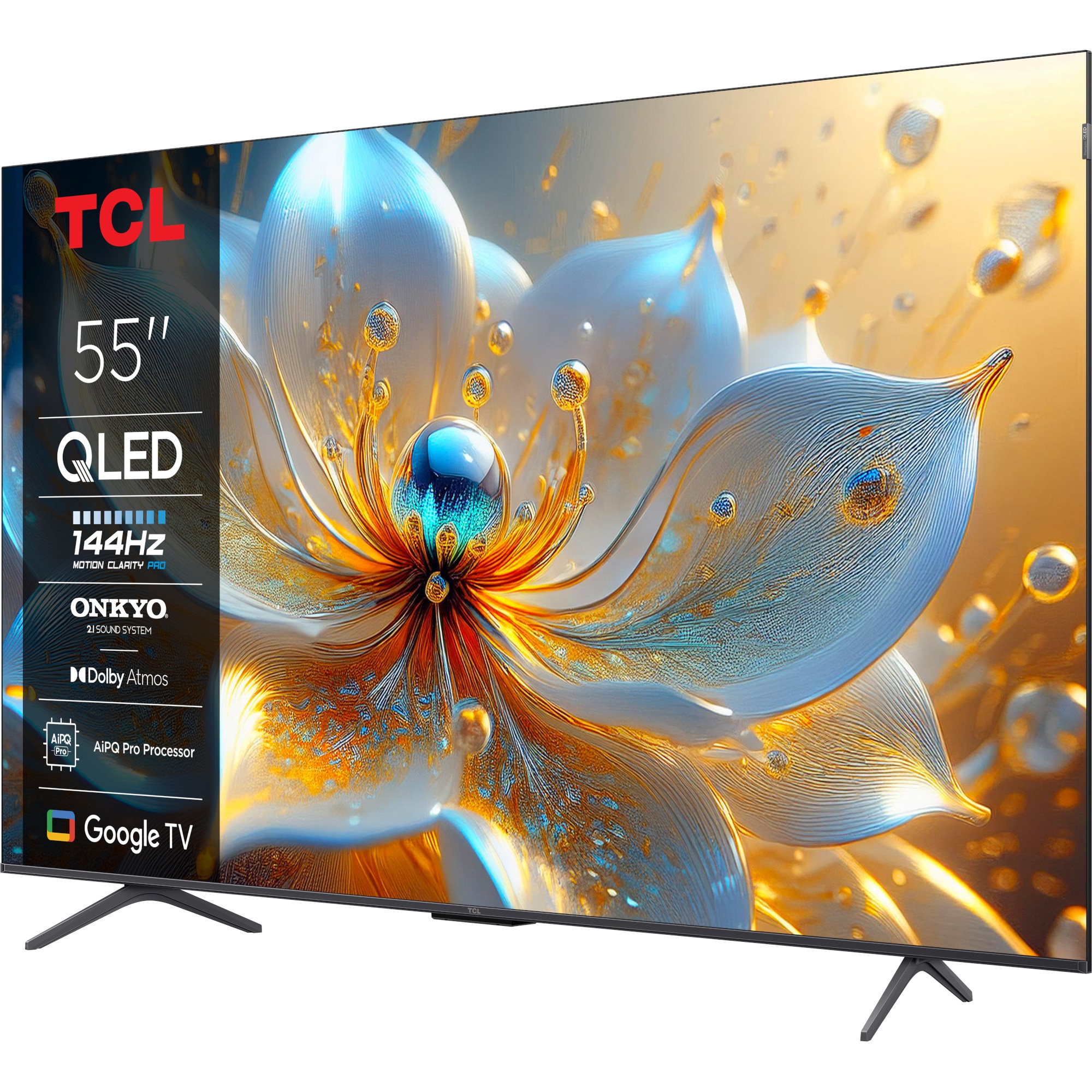 Televizor Smart QLED TCL 55T8C, 139 cm, Ultra HD 4K, Clasa F