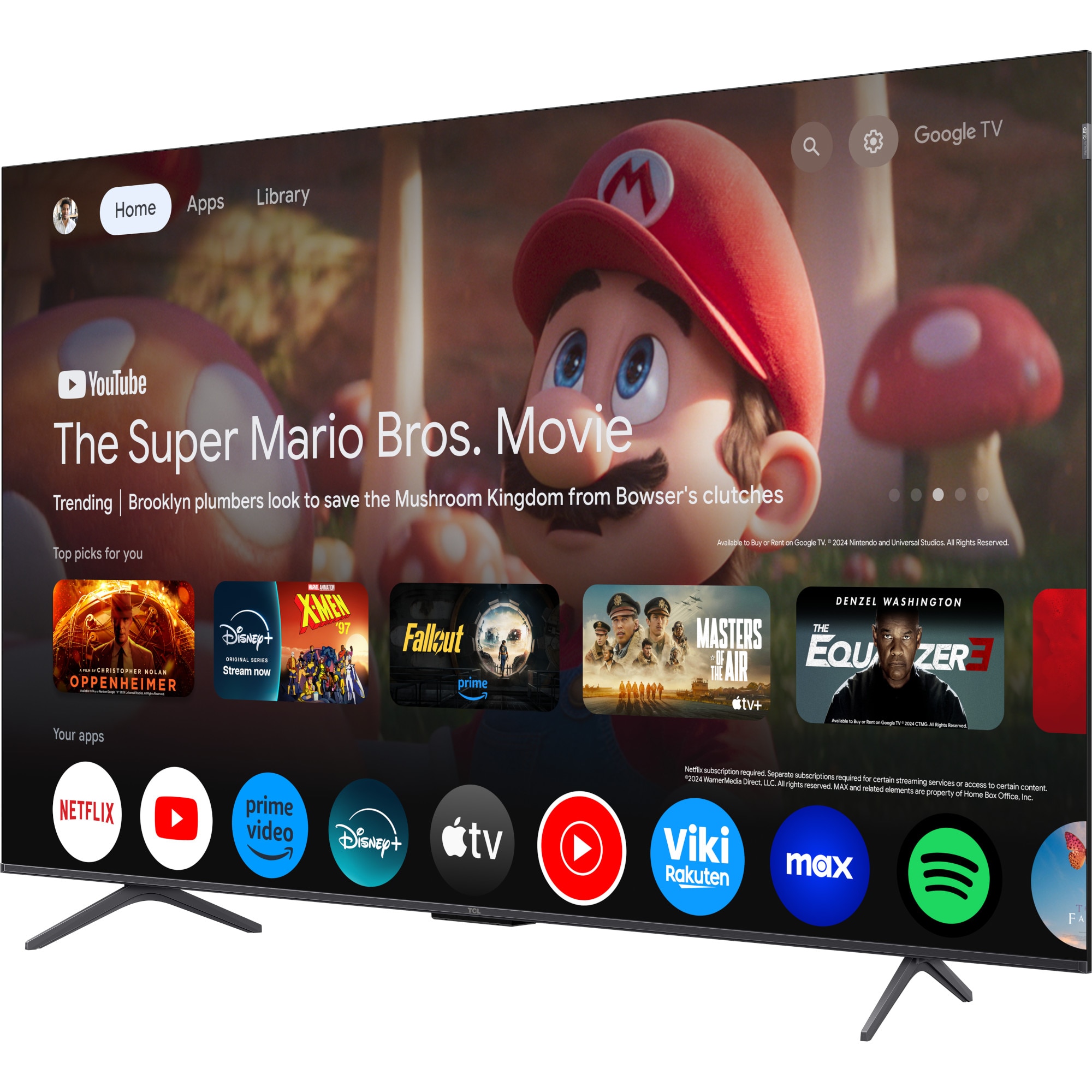 Televizor Smart QLED TCL 55T8C, 139 cm, Ultra HD 4K, Clasa F