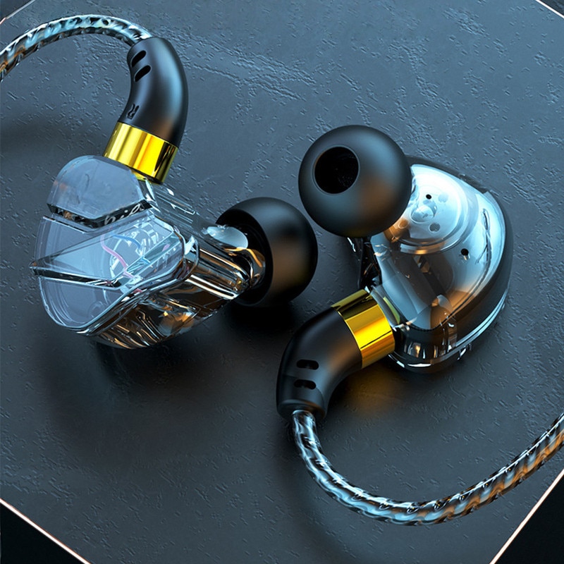 Casti cu fir, in-ear, microfon, control volum, 3.5mm Jack, 1.2 metri, sunet HiFi, negru