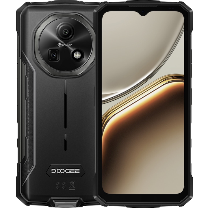 Telefon mobil Doogee Fire 7, 5G, Dual SIM, Dimensity 6300, 6.6-inch IPS 90Hz, 256GB, NFC, 13000mAh, IP68/IP69K, Android 15, Grey