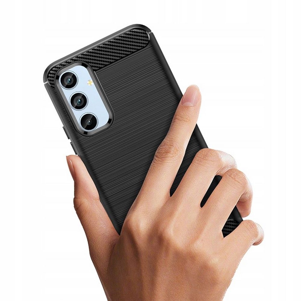 Husa pentru Samsung Galaxy A34 5G, Carbon Silicone, Poliuretan, Black