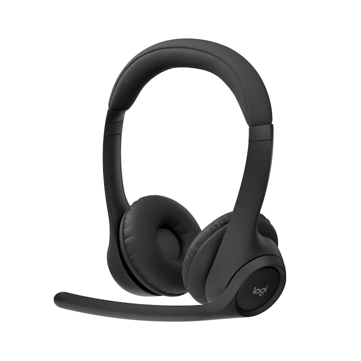 Casti wireless Logitech Zone 305, Bluetooth, microfon, negru