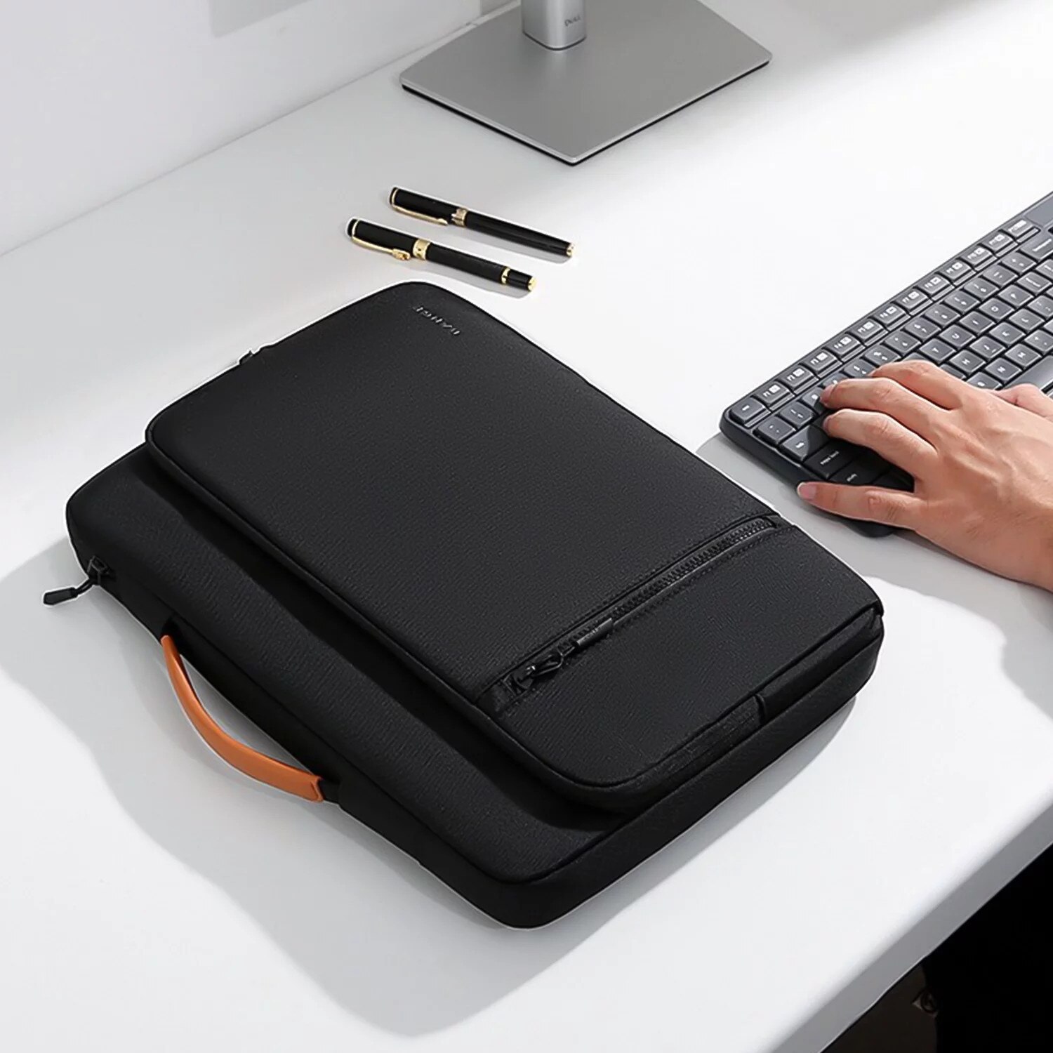 Geanta laptop Bange, waterproof, 14", neagra, 34x26x3.5 cm, multiple compartimente