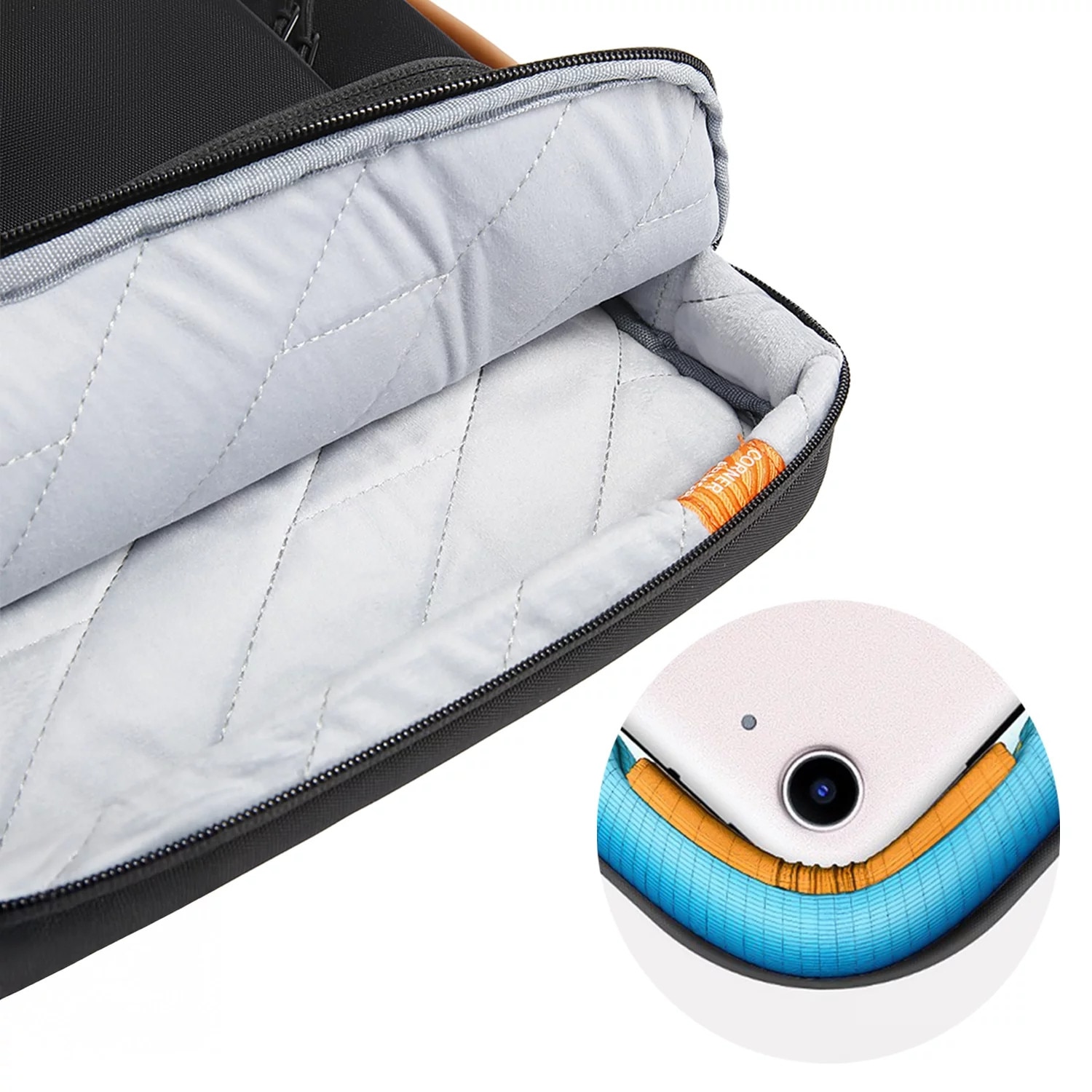Geanta laptop Bange, waterproof, 14", neagra, 34x26x3.5 cm, multiple compartimente