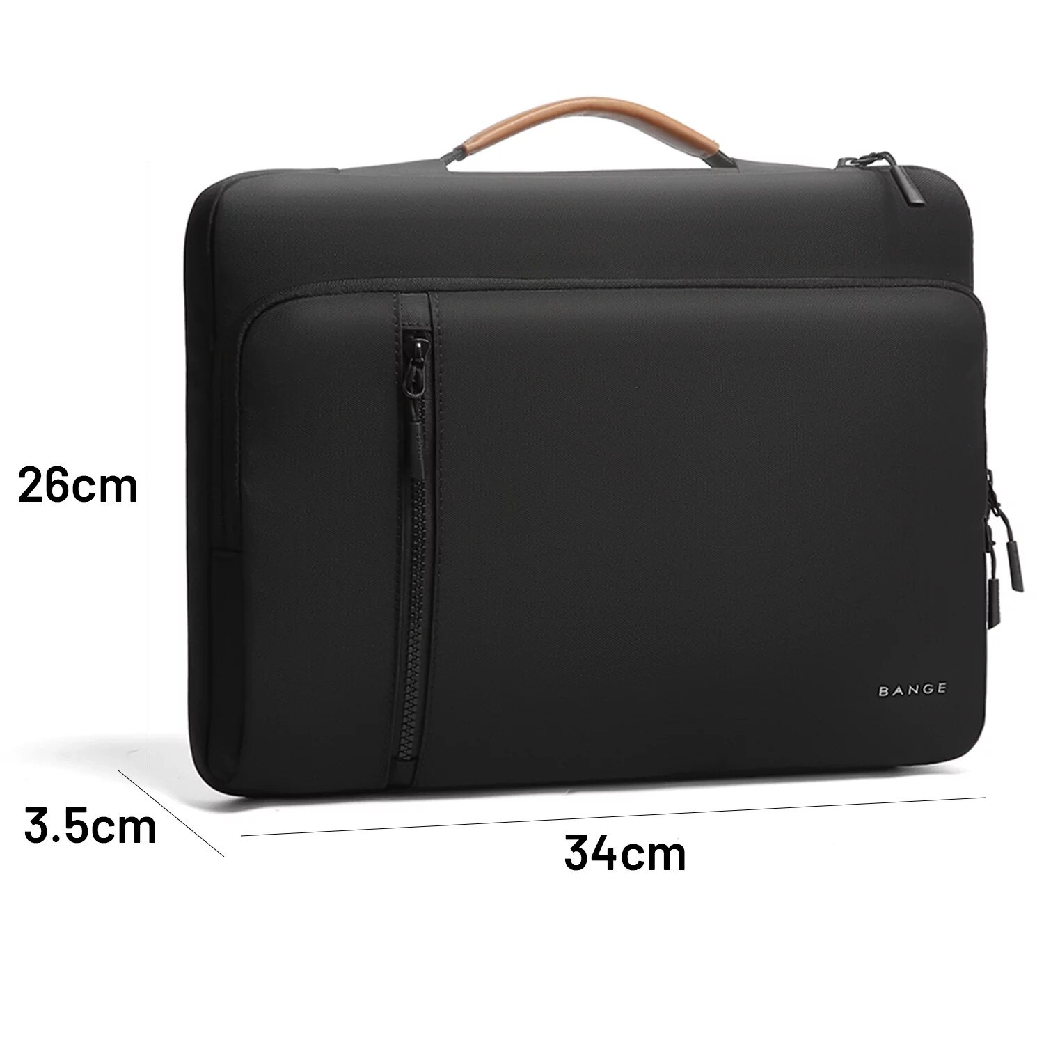 Geanta laptop Bange, waterproof, 14", neagra, 34x26x3.5 cm, multiple compartimente