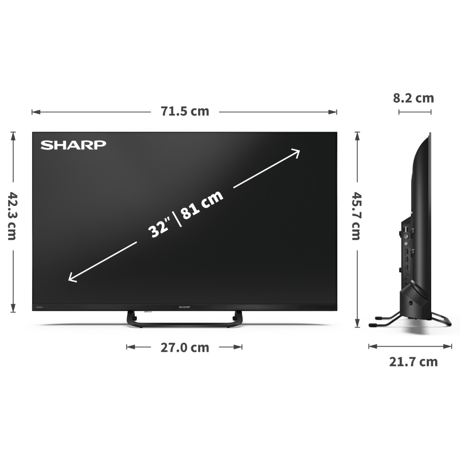 Televizor SHARP 32HF3865E 80cm Full HD QLED Google TV
